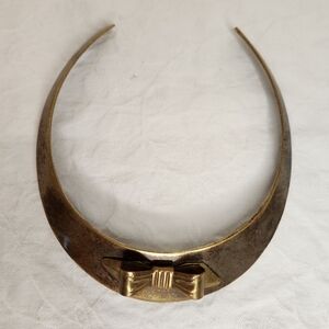 70s Metal Bow Collar Necklace